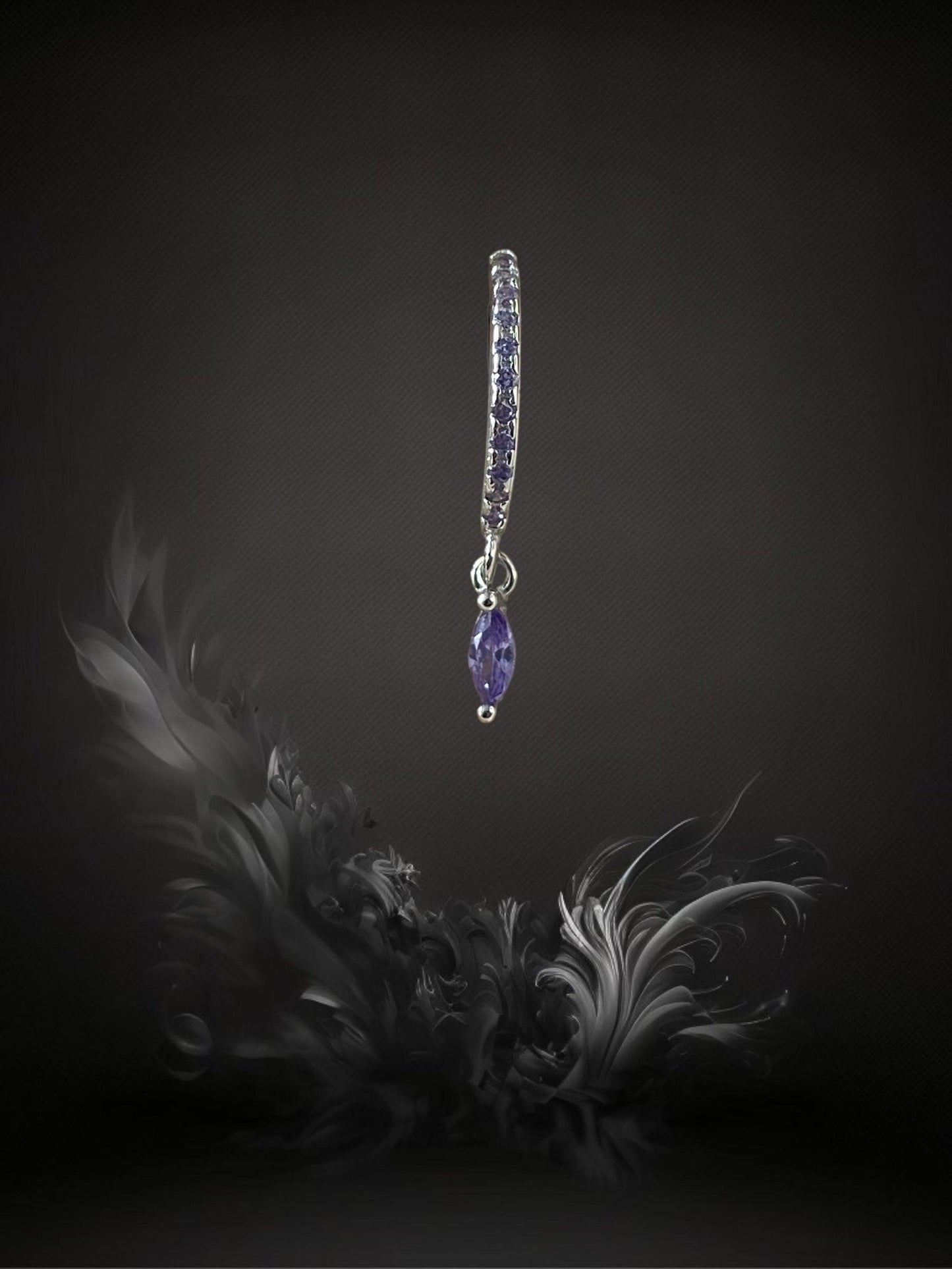 MINI CREOLE "AJNA" - Argent - parme - Lèse-Majesté