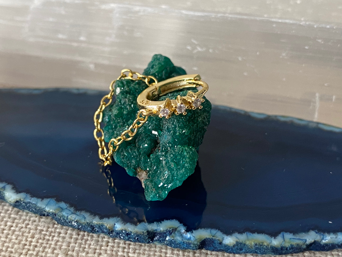 MINI CREOLES "JASMINE" - Argent plaqué or LESE-MAJESTE