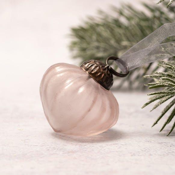Petite lanterne en verre givré rose 1" BOLLYWOOD CHRISTMAS