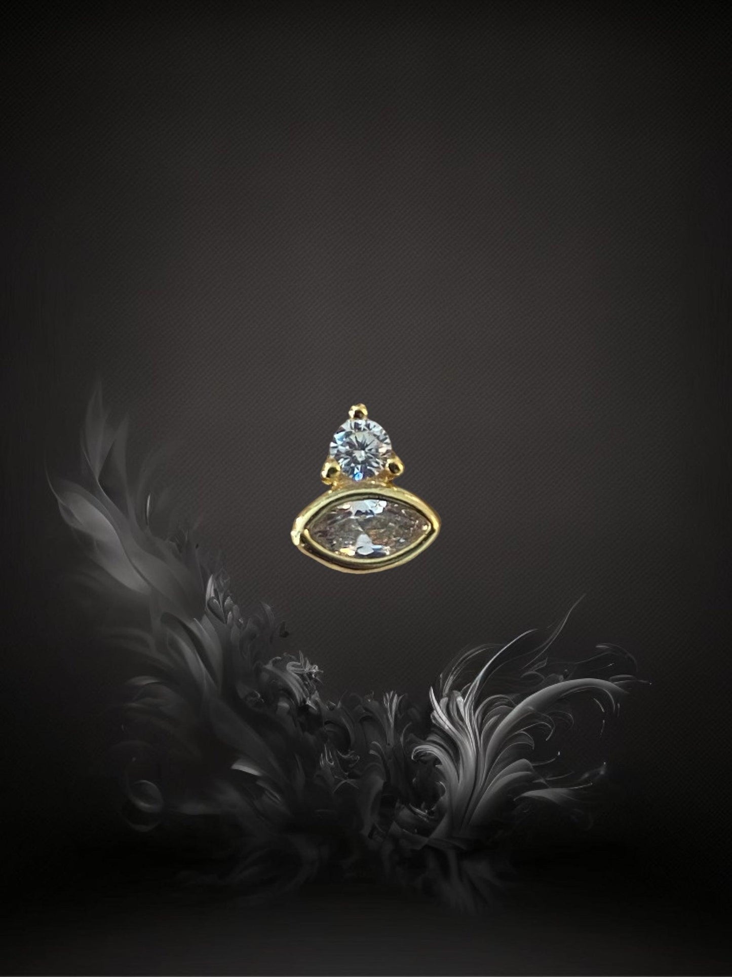 PUCE "COSMIC AJNA" - Argent plaqué or - white LESE-MAJESTE