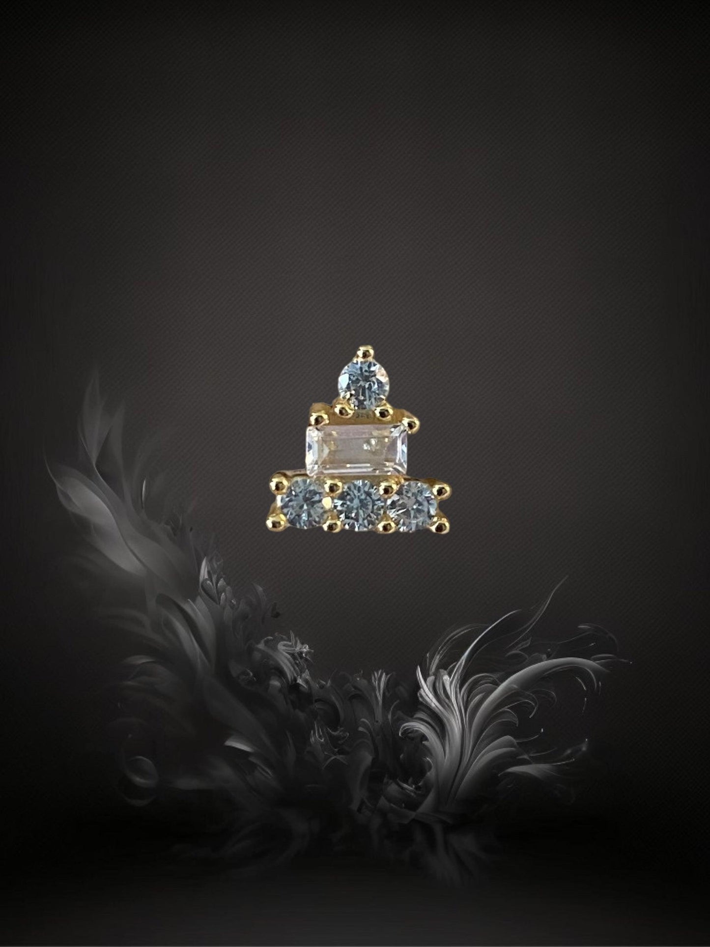 PUCE "TAJ MAHAL" - Argent plaqué or - white LESE-MAJESTE