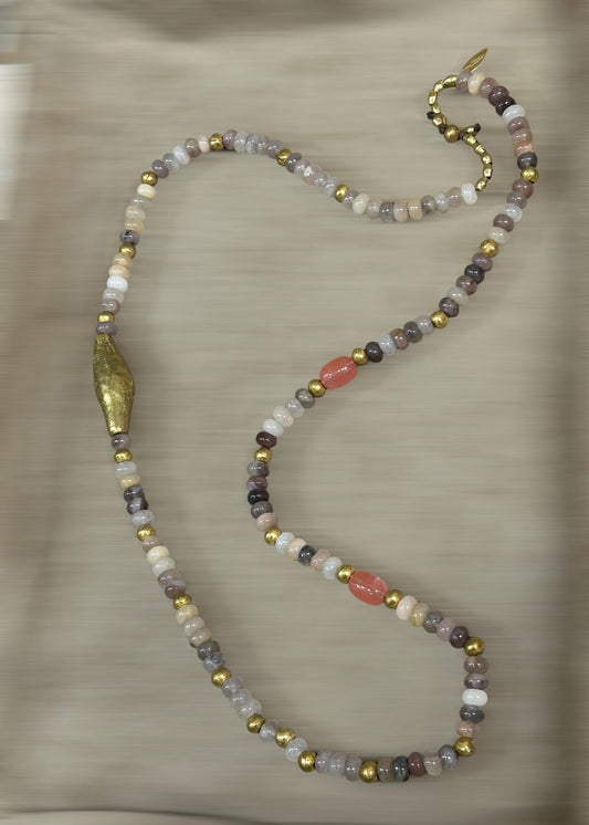 Byzance Élixir — Aventurine rose & Agate pastèque Lèse-Majesté