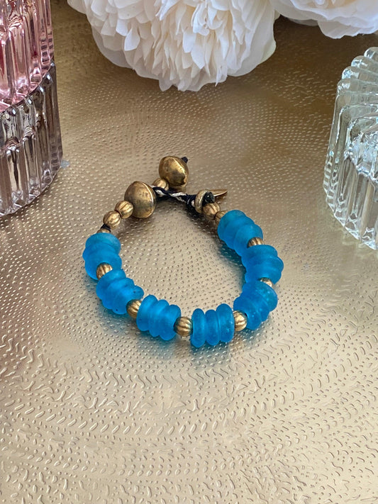 BRACELET "ALEXANDRIE" - Bleu lagon Lèse-Majesté