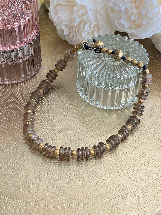 COLLIER "ALEXANDRIE" - Beige sable Lèse-Majesté