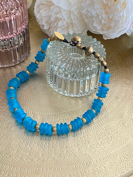 COLLIER "ALEXANDRIE" - Bleu lagon Lèse-Majesté