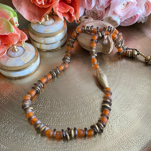 COLLIER "BYZANCE" - Moyen - Orange Lèse-Majesté