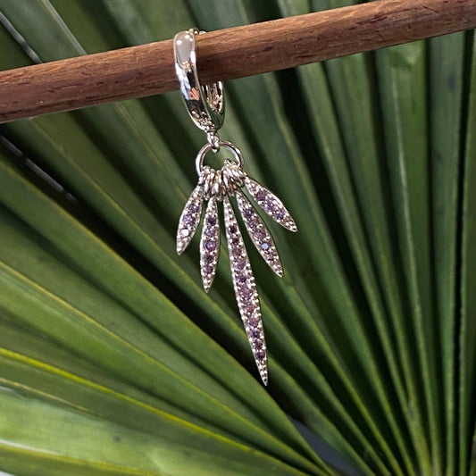 MINI CREOLE "JUNGLE" - Argent - purple - 10mm LESE-MAJESTE