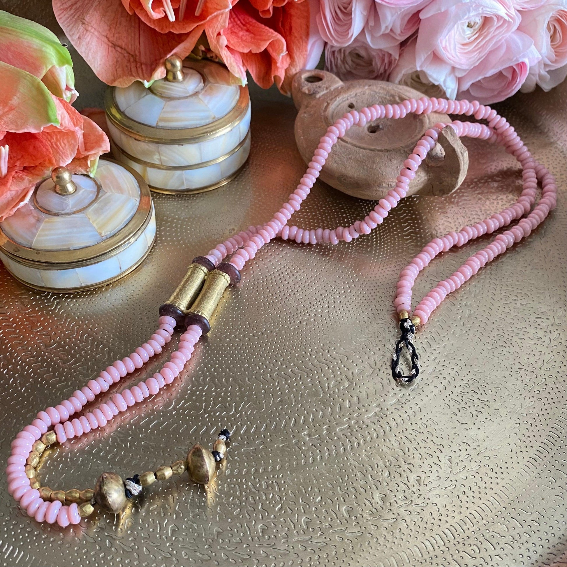 COLLIER" PETRA" - Rose et Violet Lèse-Majesté
