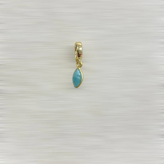 AMULETTE AURA Amazonite – 1 CM (ARGENT PLAQUÉ OR) LÈSE-MAJESTÉ
