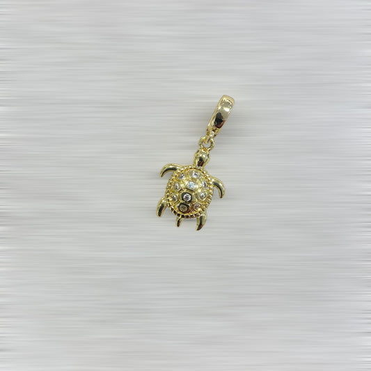 AMULETTE TORTUE (doré / 2,5 cm) Lèse-Majesté