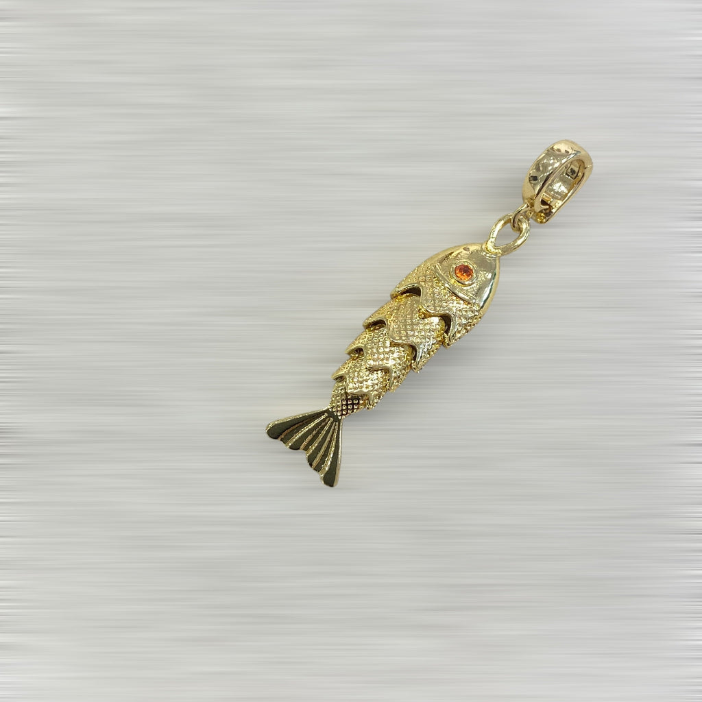 AMULETTE POISSON LIBERTÉ (doré / moyen 4 cm) Lèse-Majesté