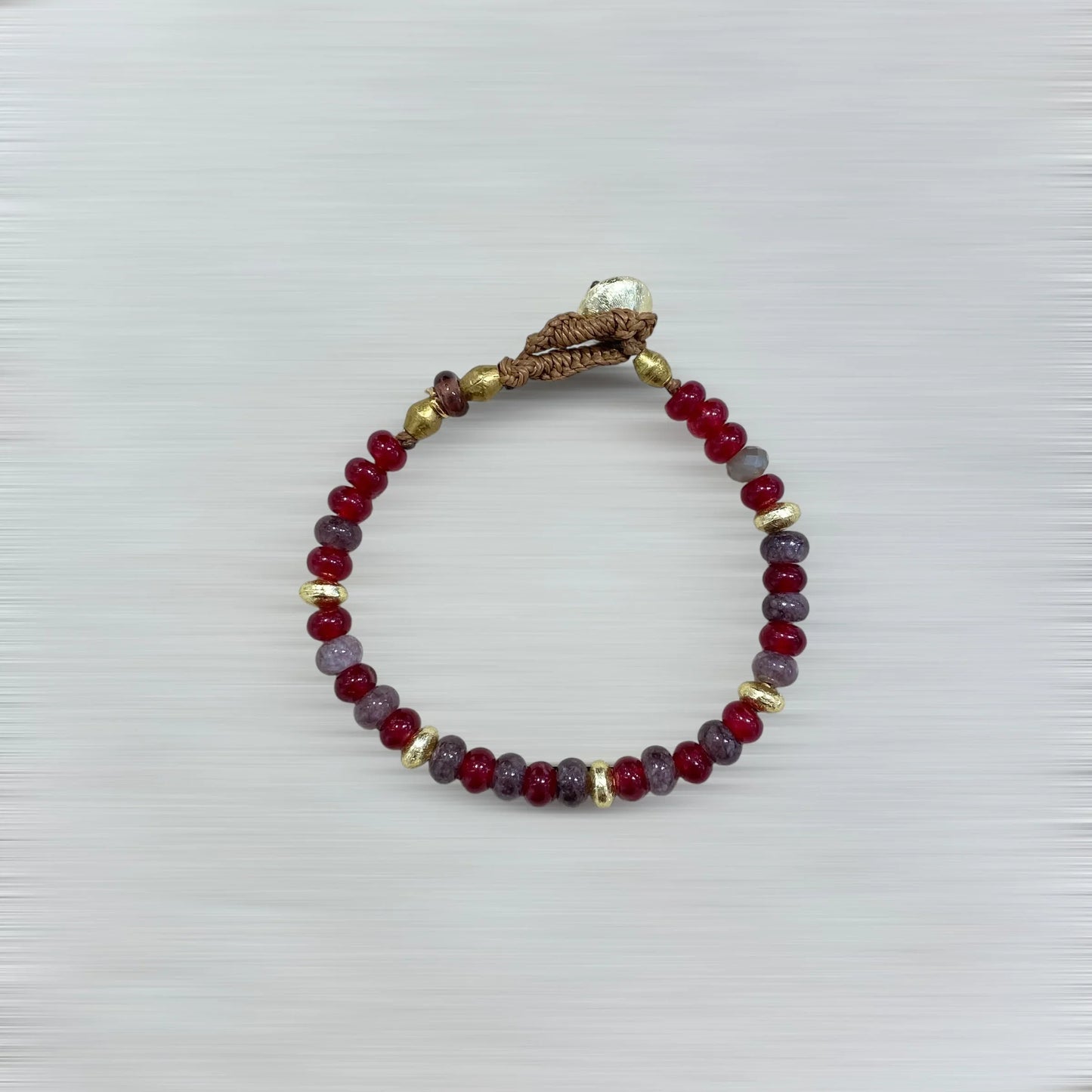 BRACELET ÉLIXIR (aventurine & sodalite / bleu jean & rouge) – 20 CM Lèse-Majesté
