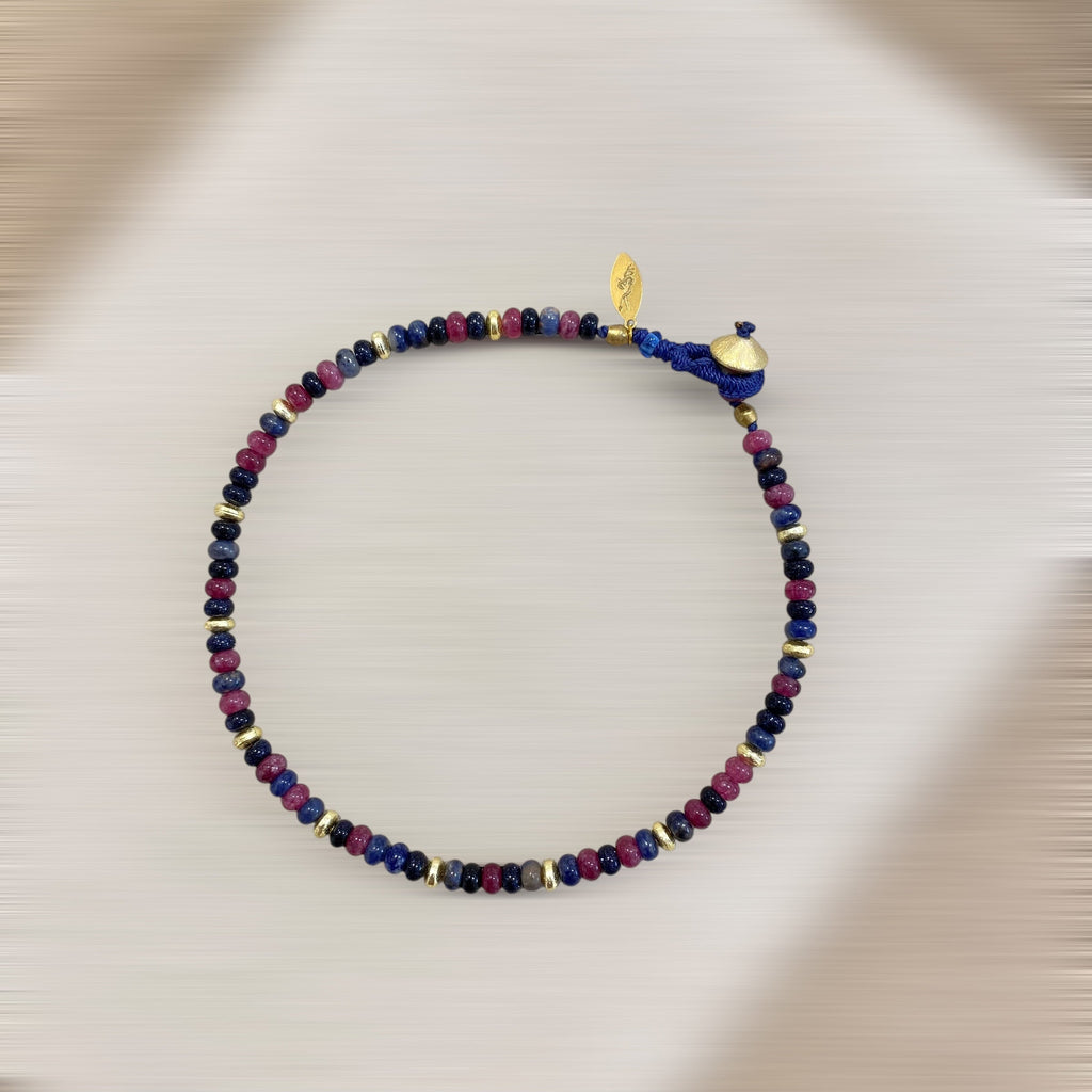 COLLIER ÉLIXIR (Grès & sodalite & tourmaline / Couleur) – 40 CM Lèse-Majesté