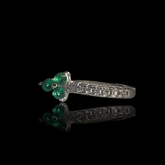 MINI CREOLE "A LA FOLIE" - Argent - green LESE-MAJESTE