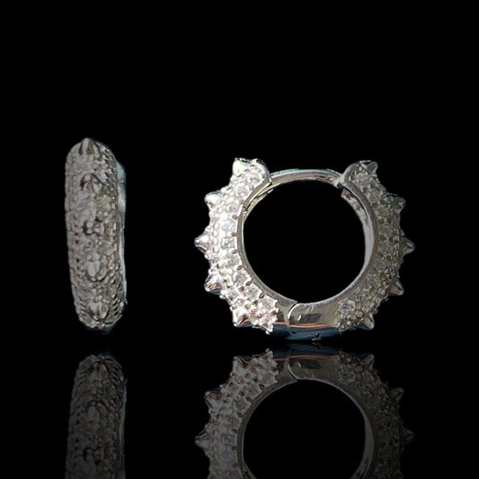 MINI CREOLE "MAD MAX" - Argent - 8mm LESE-MAJESTE