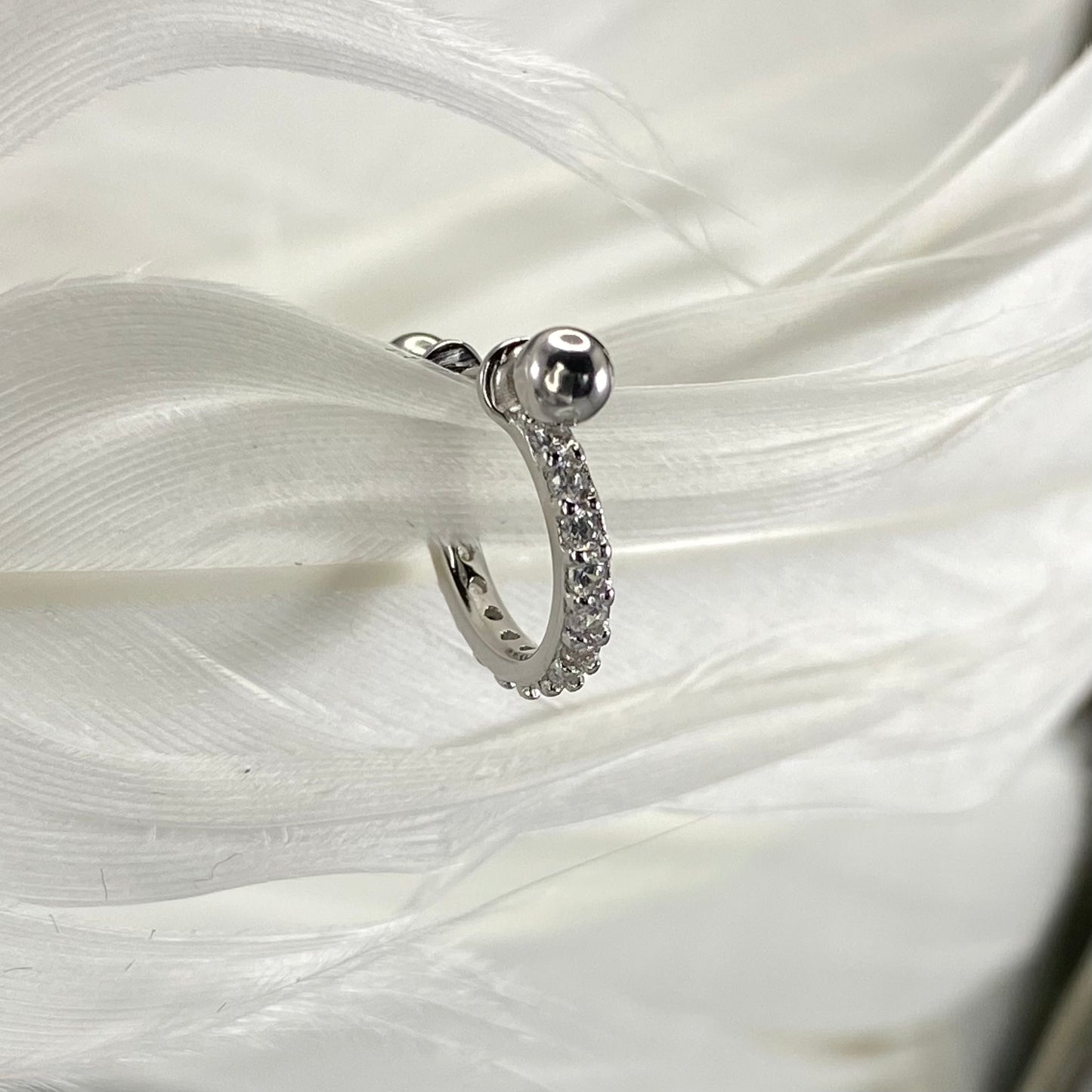 MINI CREOLE "Ô" - cartilage - Argent - 12 mm LESE-MAJESTE