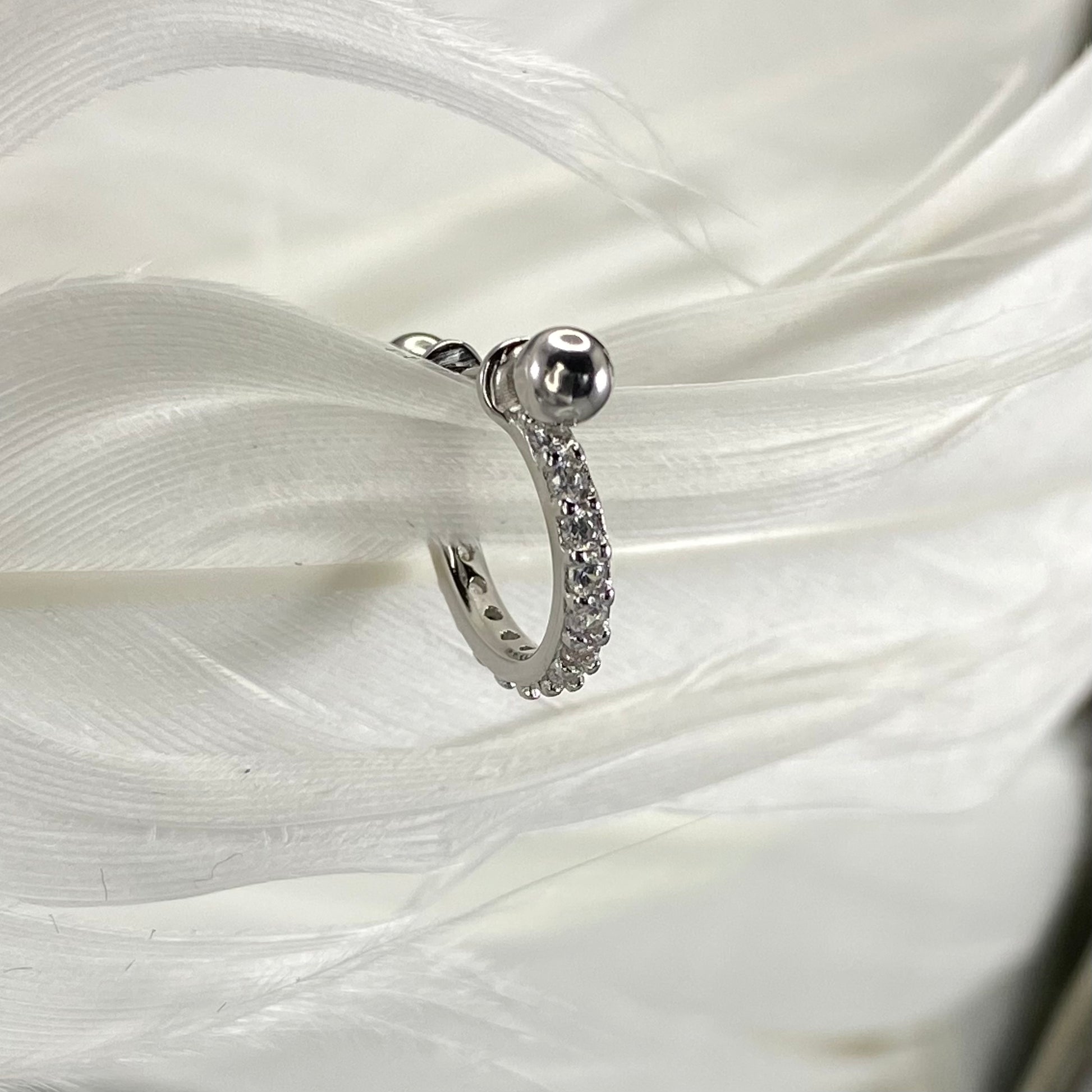 MINI CREOLE "Ô" - cartilage - Argent - 12 mm LESE-MAJESTE