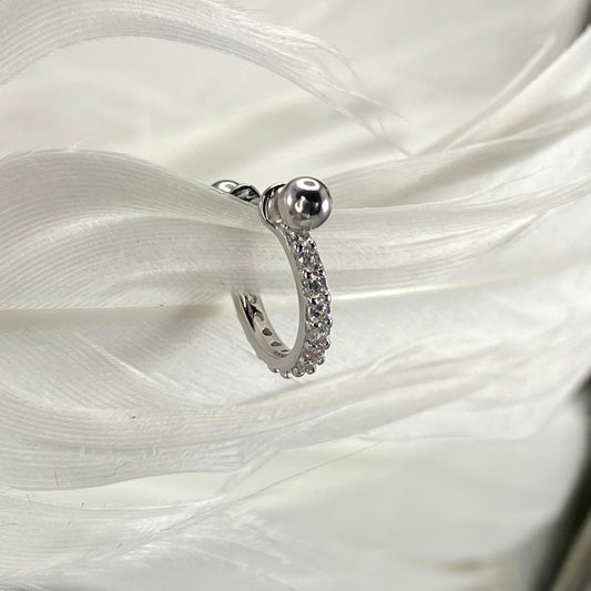 MINI CREOLE "Ô" - cartilage - Argent - 12 mm LESE-MAJESTE