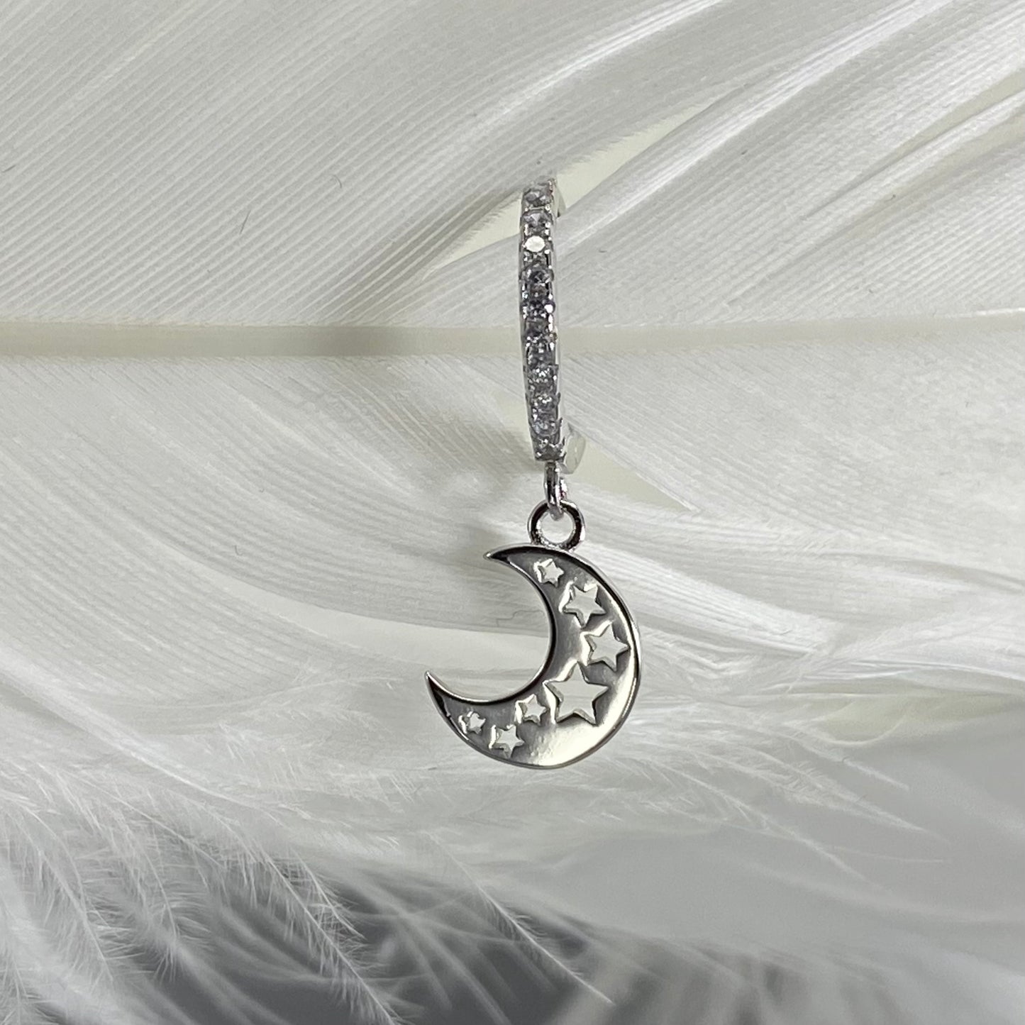 MINI CREOLE "TO THE MOON" - Argent - 10mm LESE-MAJESTE