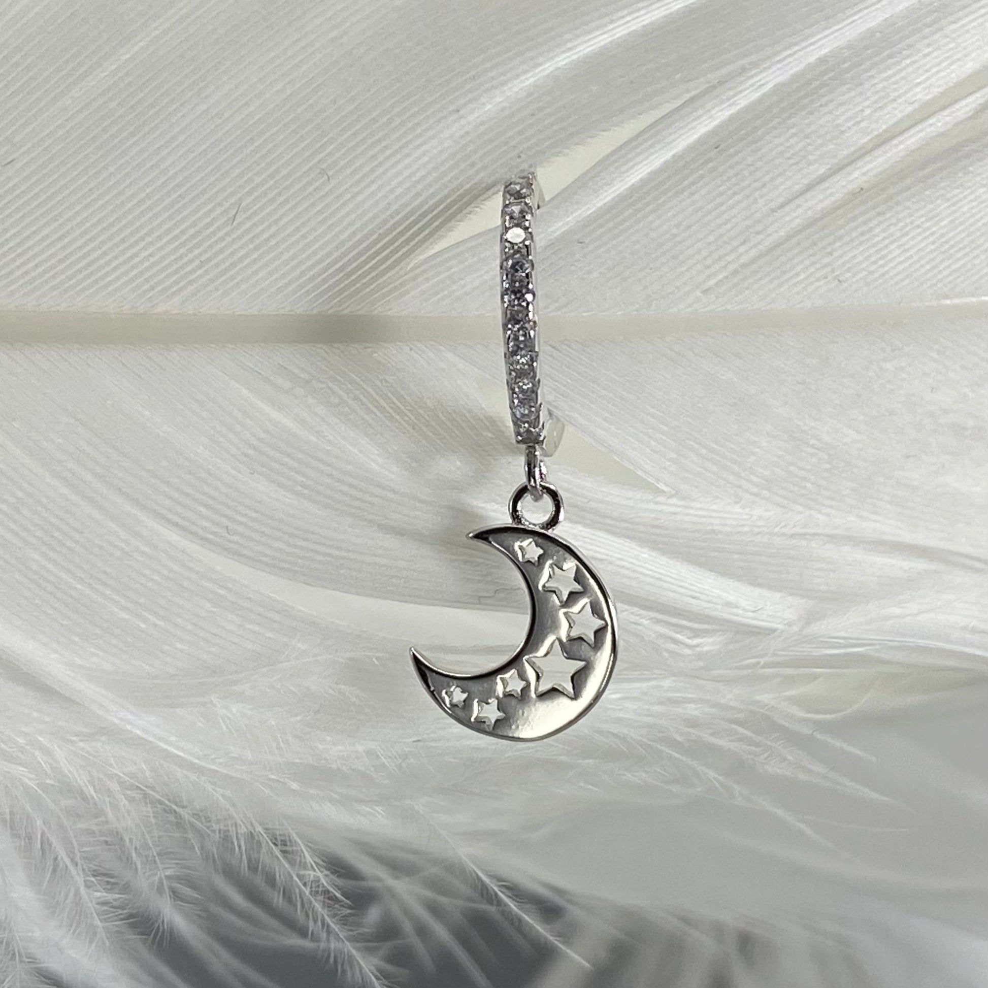 MINI CREOLE "TO THE MOON" - Argent - 10mm LESE-MAJESTE