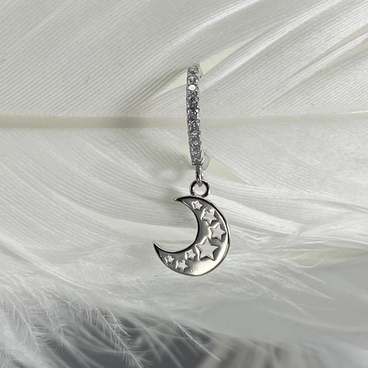 MINI CREOLE "TO THE MOON" - Argent - 10mm LESE-MAJESTE