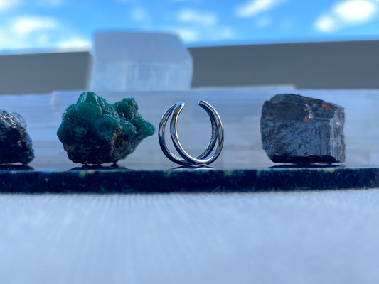BAGUE D'OREILLE "DOUBLE TROUBLE" - Argent LESE-MAJESTE