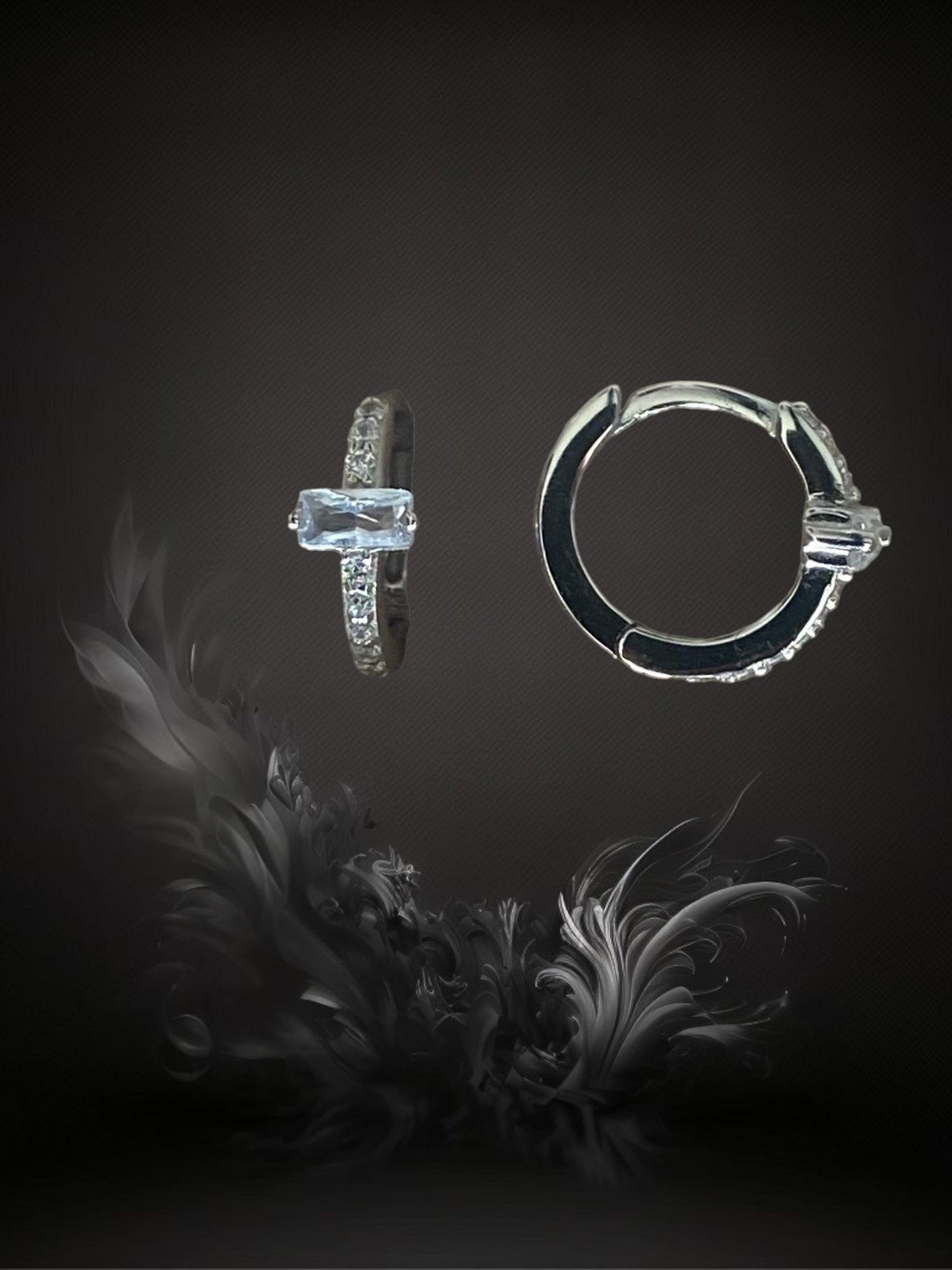 MINI CREOLE "CRISTAL CLEAR" - Argent -  white LESE-MAJESTE