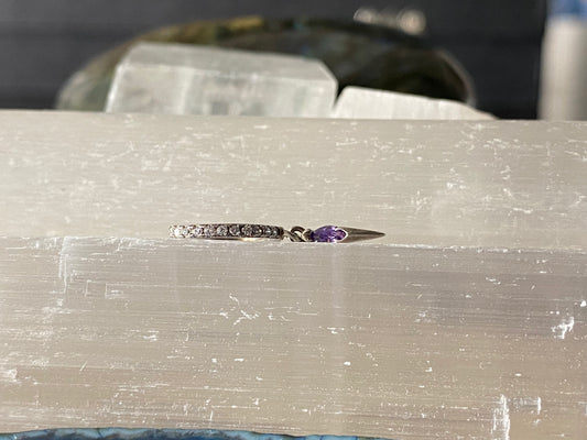 MINI CREOLE "FAIRY TEARS" - Argent - Parme LESE-MAJESTE