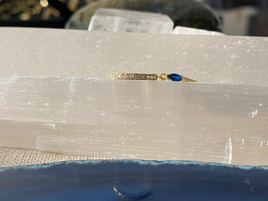 MINI CREOLE "FAIRY TEARS" - Argent plaqué or - Bleu LESE-MAJESTE