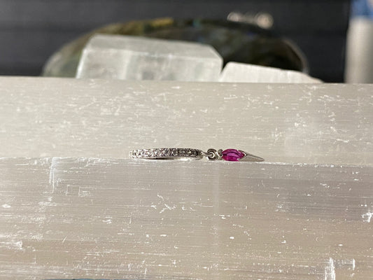 MINI CREOLE "FAIRY TEARS" - Argent - Rose LESE-MAJESTE