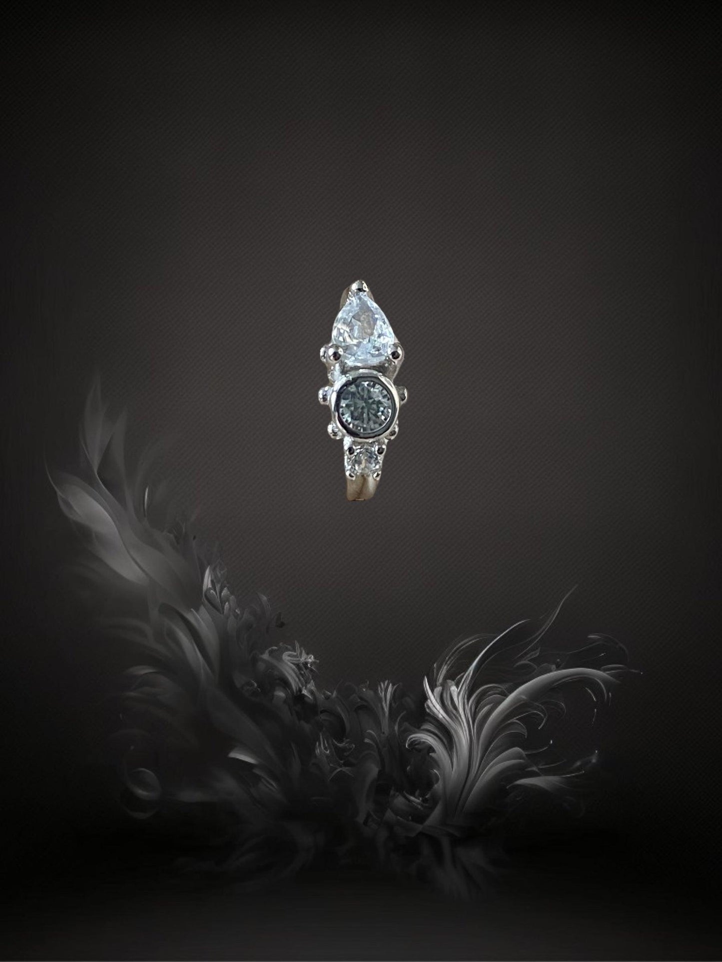 MINI CREOLE "JEWEL" - Argent -  white LESE-MAJESTE