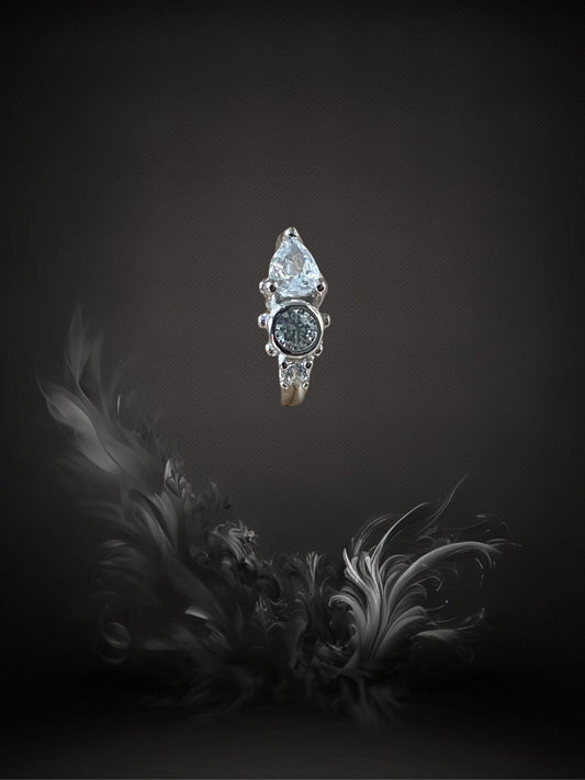 MINI CREOLE "JEWEL" - Argent -  white LESE-MAJESTE