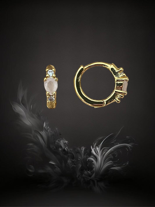 MINI CREOLE "MARQUISE" - Argent plaqué or LESE-MAJESTE