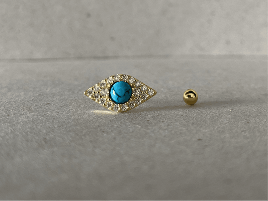 PIERCING OREILLE Nazar - Lagoon - Or LESE-MAJESTE