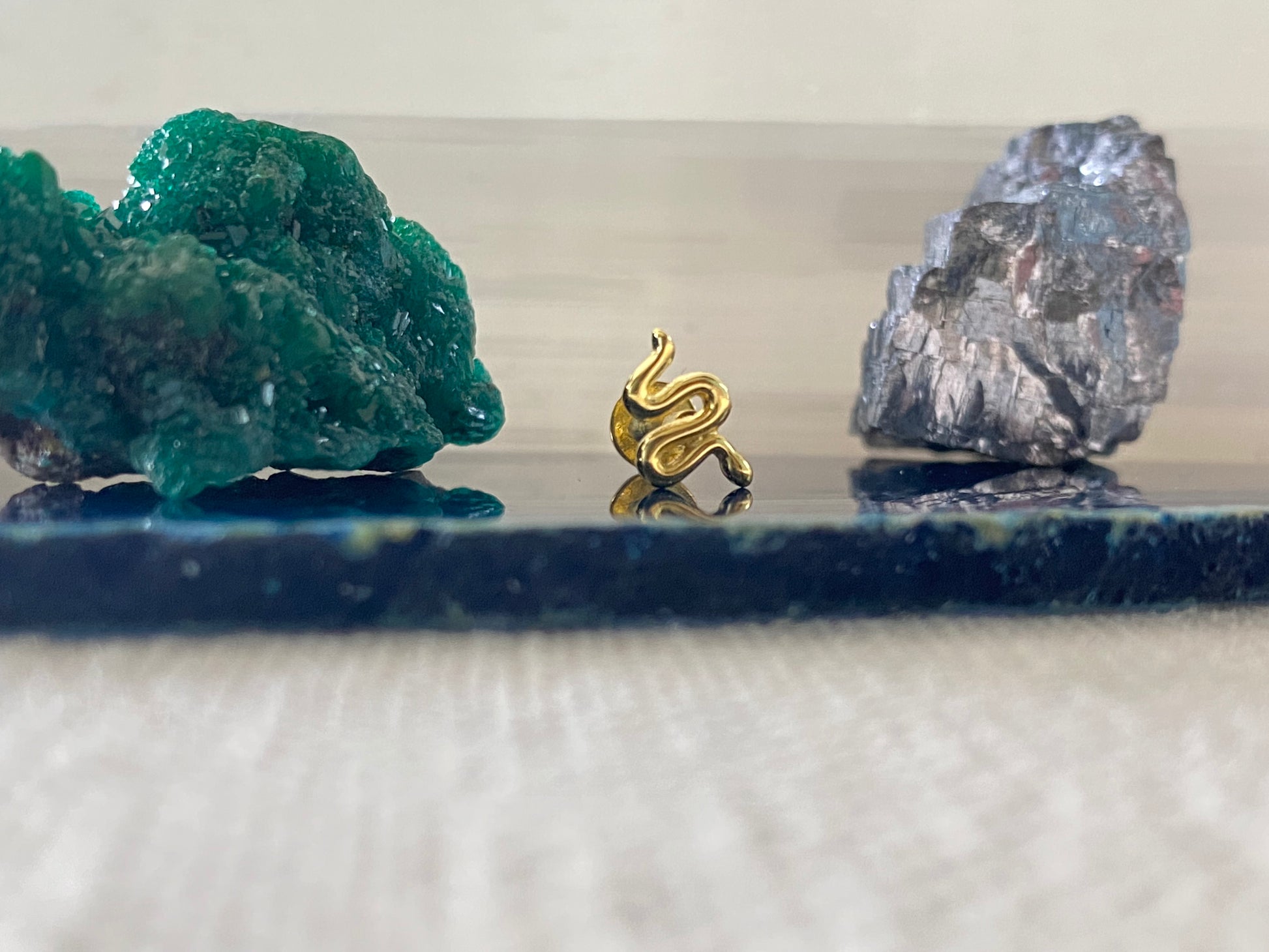 PIERCING "SERPENTINE" - Argent plaqué or LESE-MAJESTE