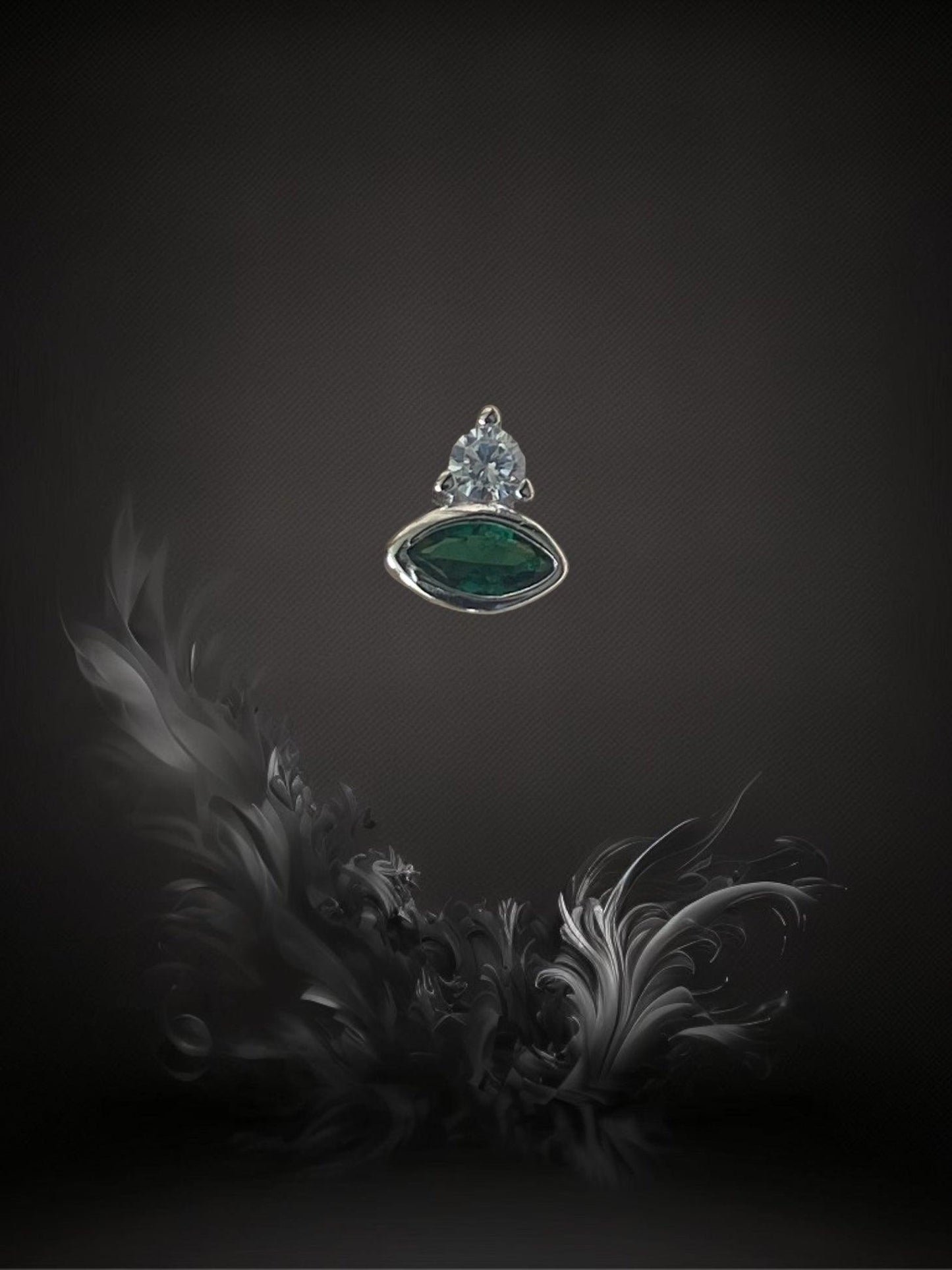 PUCE "COSMIC AJNA" - Argent - green LESE-MAJESTE