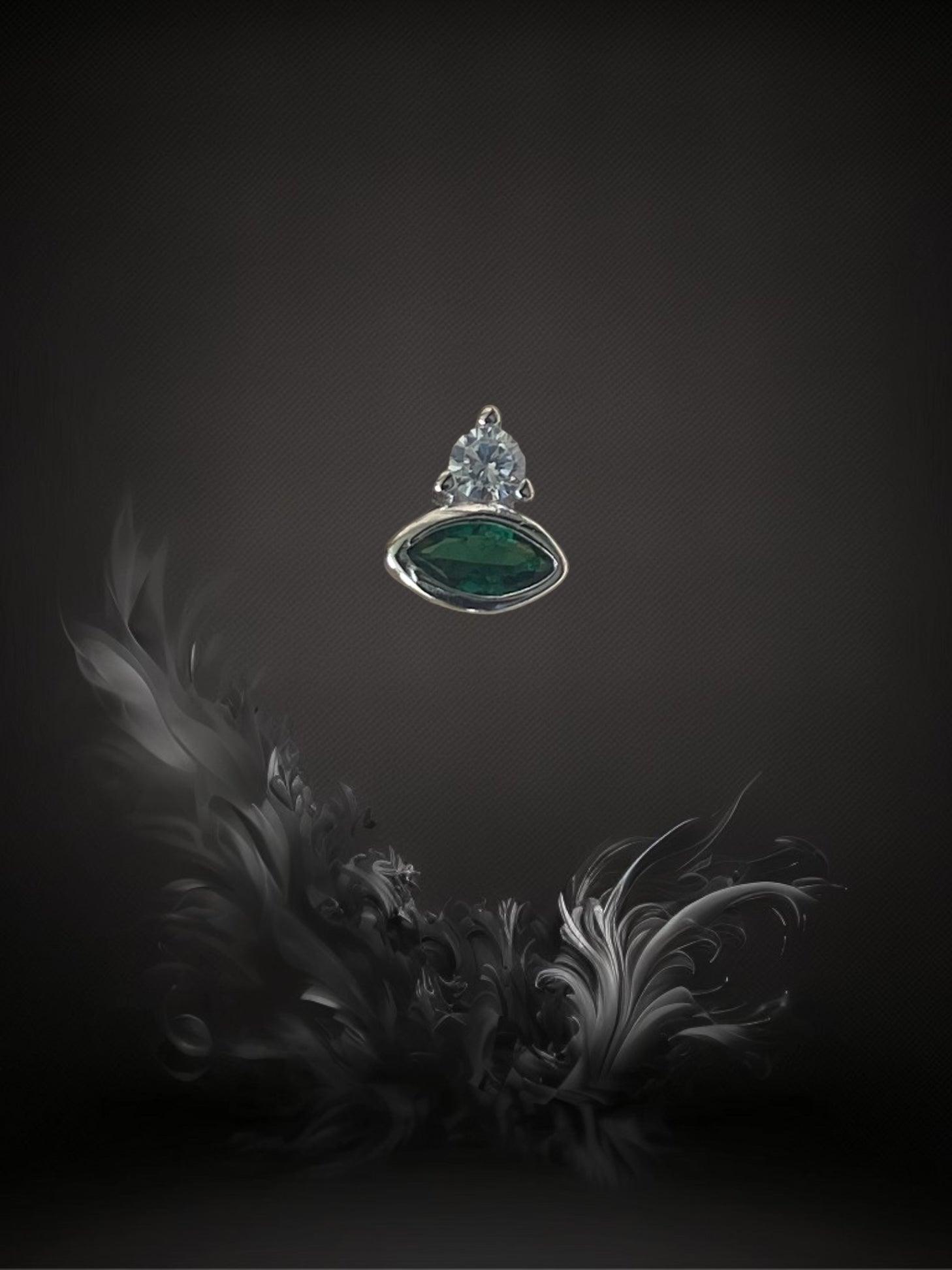 PUCE "COSMIC AJNA" - Argent - green LESE-MAJESTE