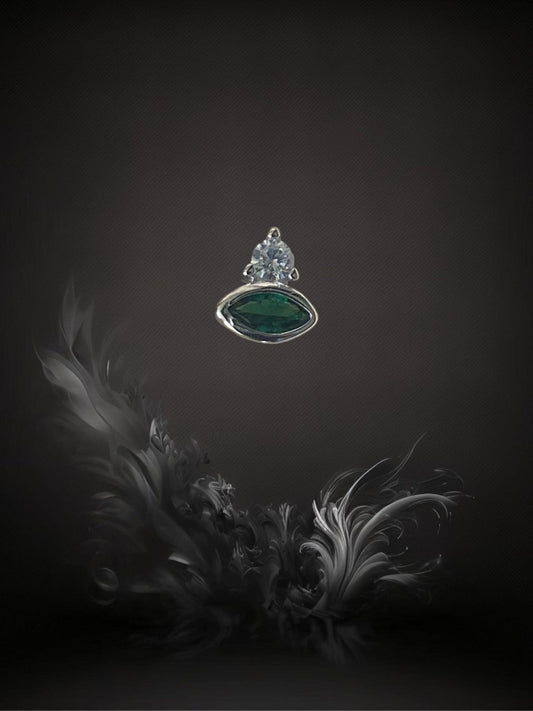 PUCE "COSMIC AJNA" - Argent - green LESE-MAJESTE