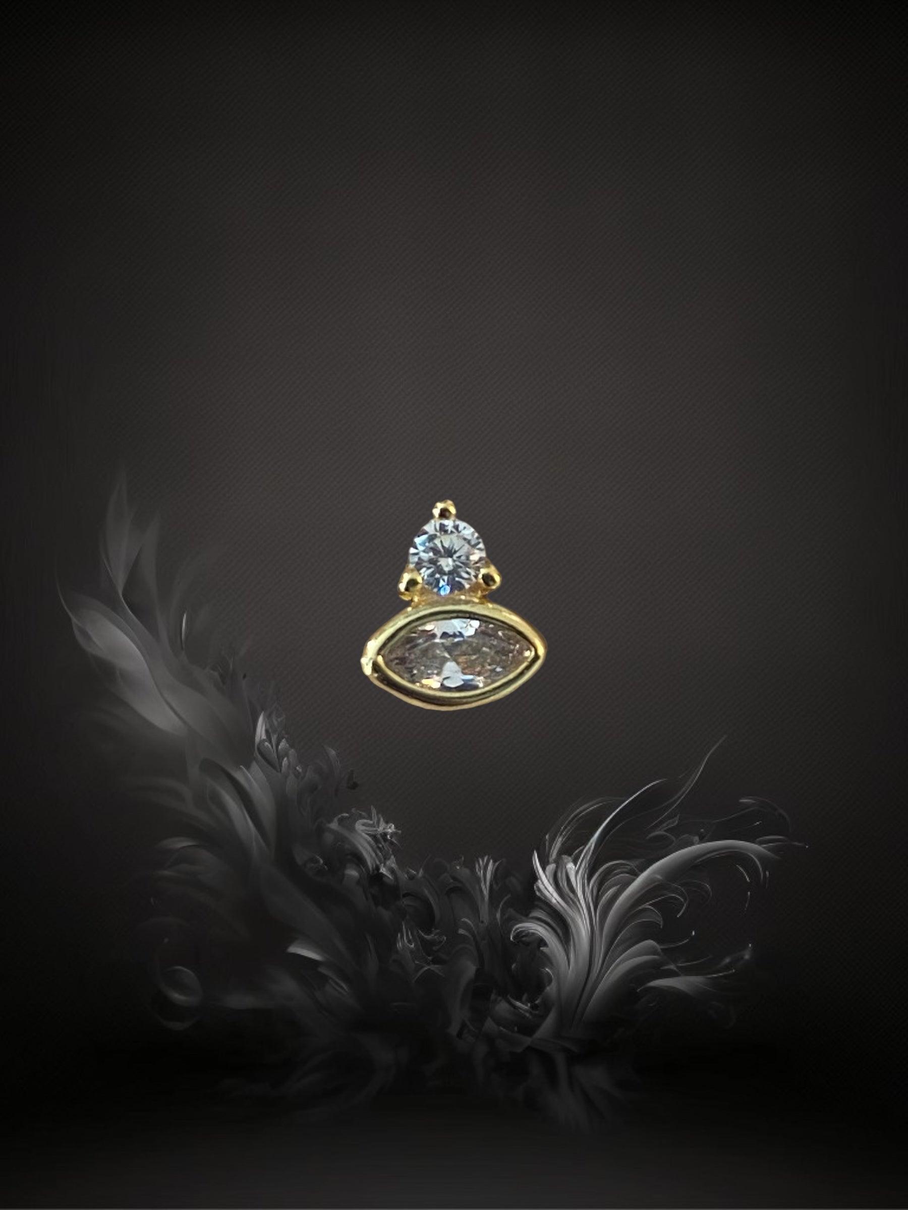 PUCE "COSMIC AJNA" - Argent plaqué or - white LESE-MAJESTE