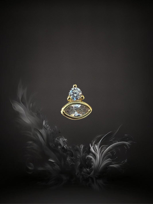 PUCE "COSMIC AJNA" - Argent plaqué or - white LESE-MAJESTE