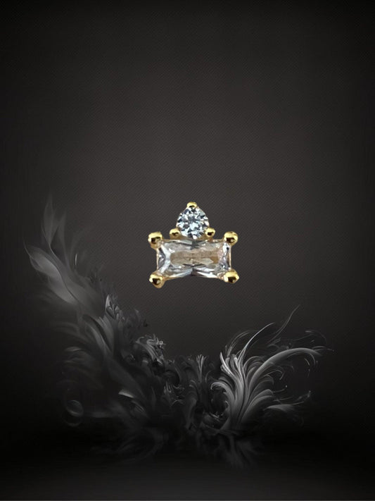 PUCE "PETIT TAJ MAHAL" - Argent plaqué or - white LESE-MAJESTE