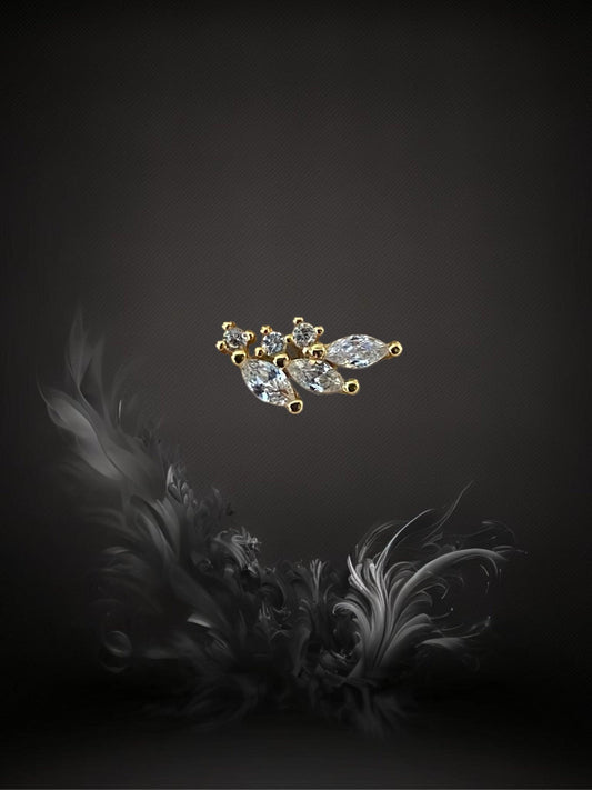 PUCE "SPARKLING WING" - Argent plaqué or - white LESE-MAJESTE